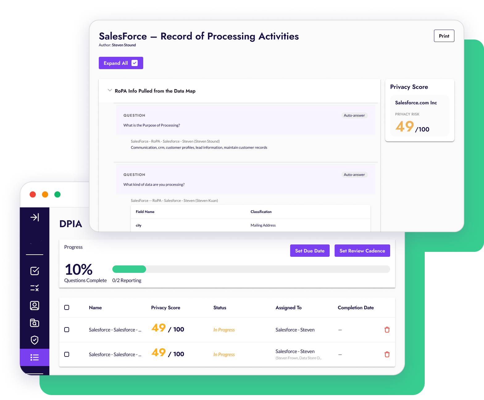 No-code integration with internal and external data systems