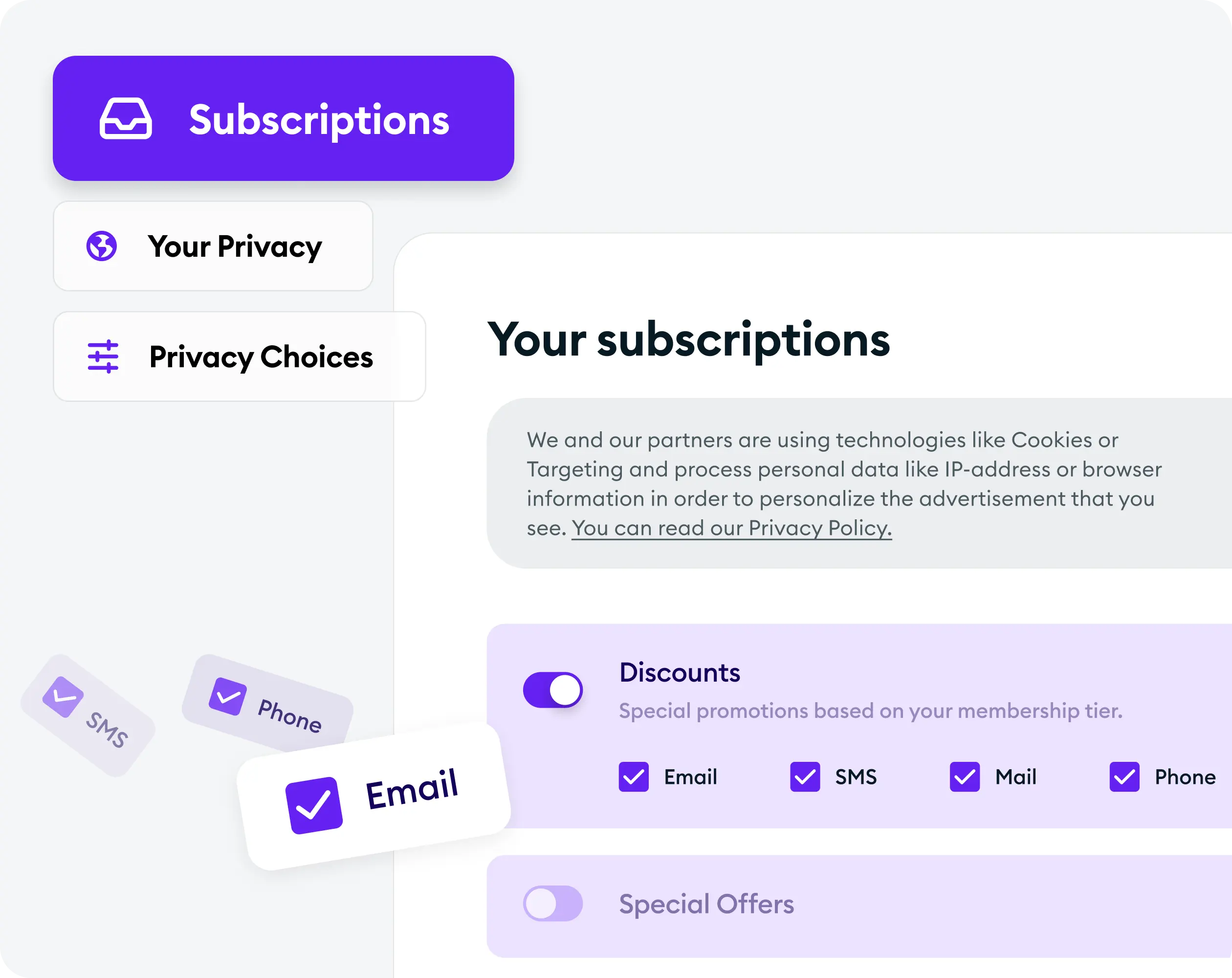 Unify unsubscribe options across channels