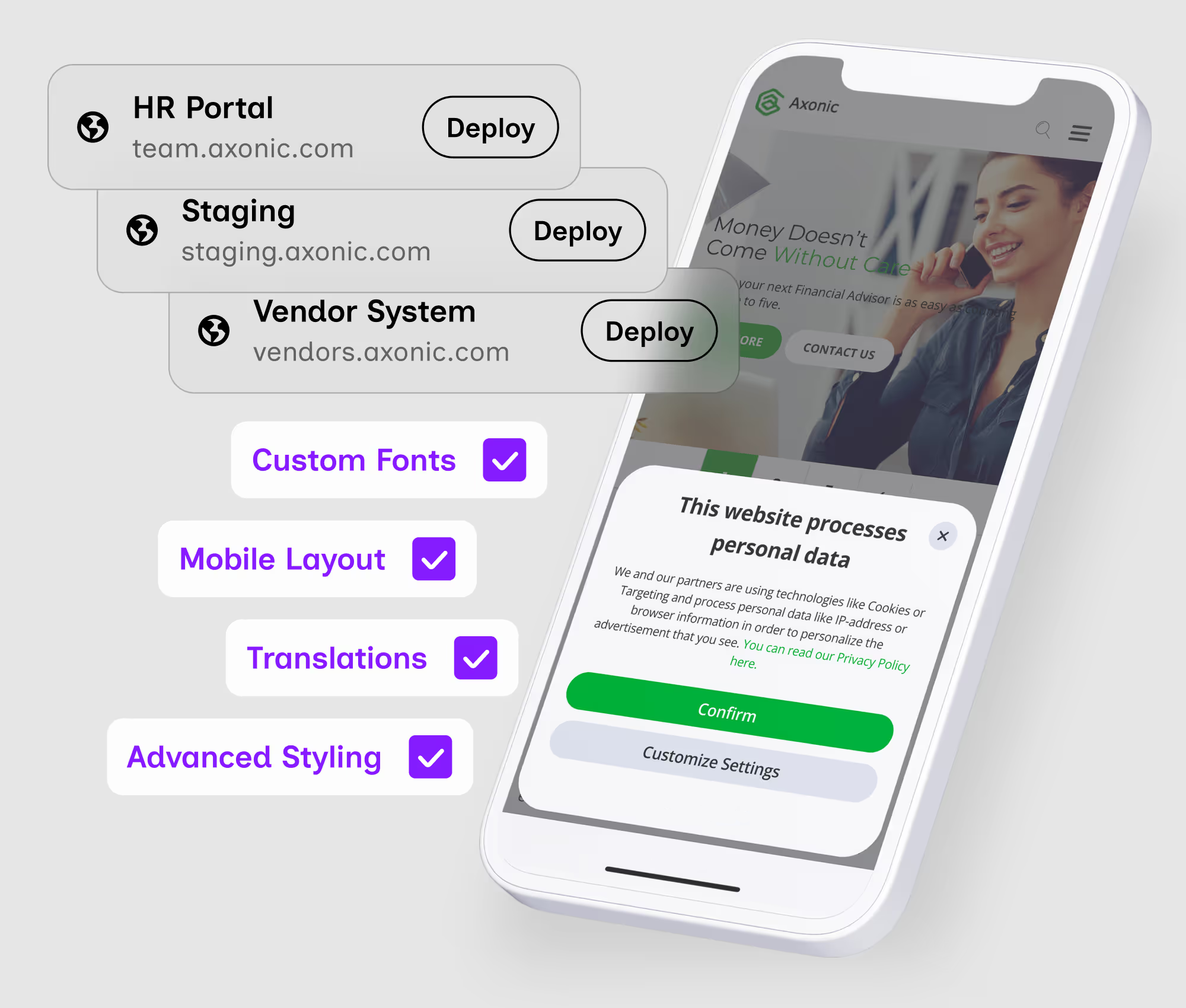 Customize privacy experiences