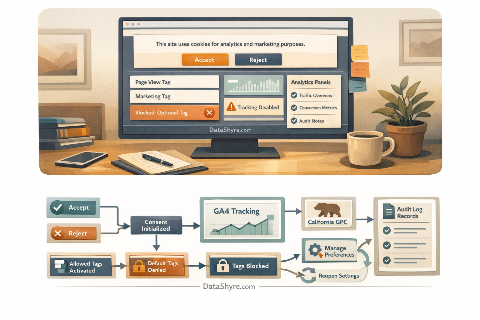 Cookie Consent, Google Tag Manager, and Google Analytics in 2026: 7 Checks Before GA4 Fires