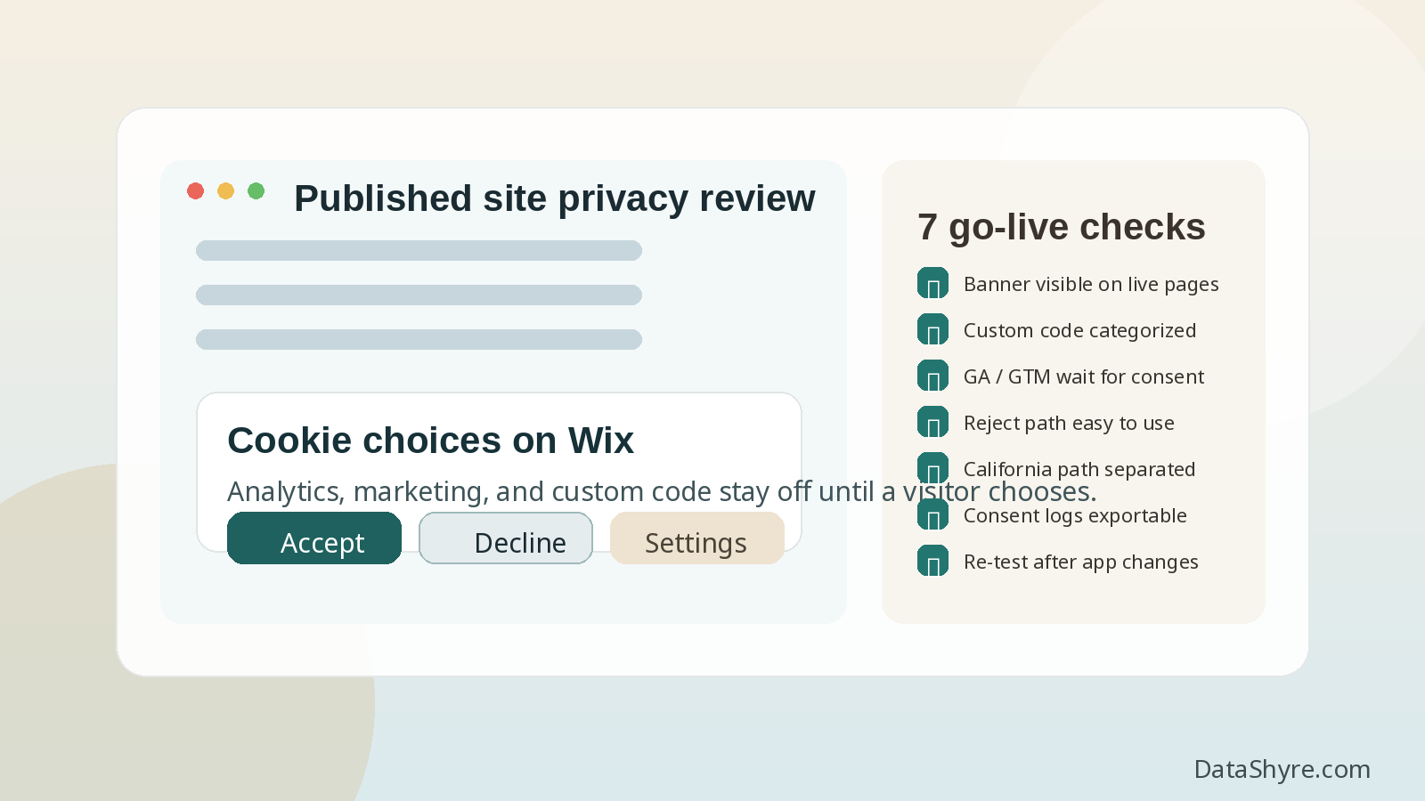 Wix Cookie Consent Management in 2026: 7 Checks Before You Trust the Privacy Center