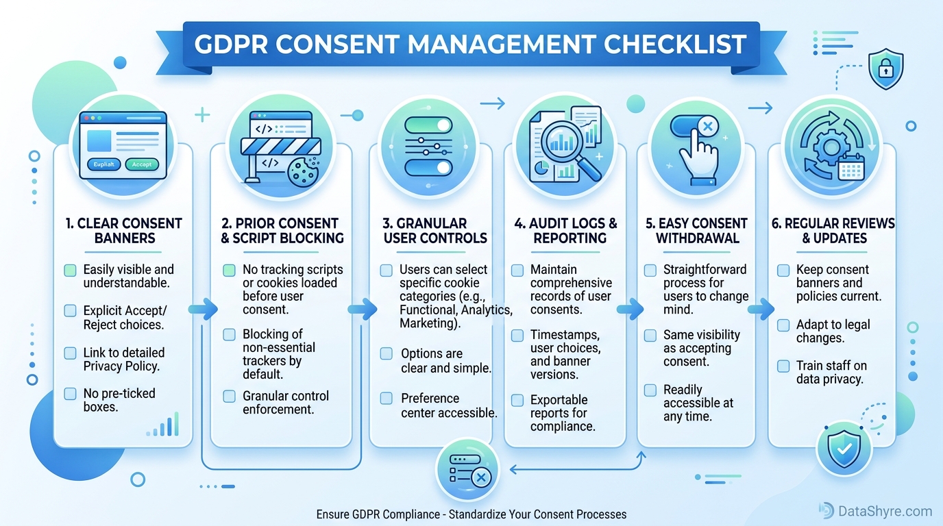 Webflow Cookie Consent Checklist