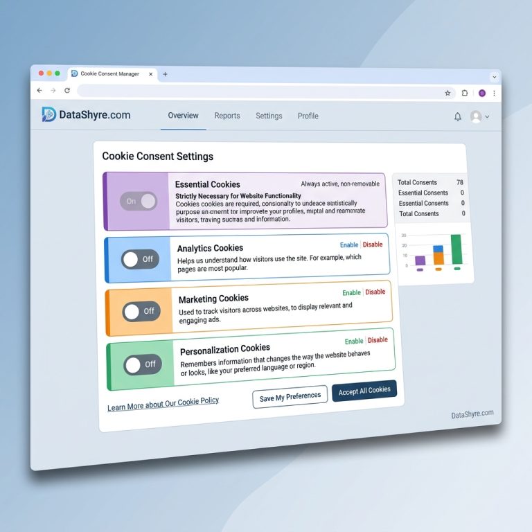 Webflow Cookie Consent Management Interface