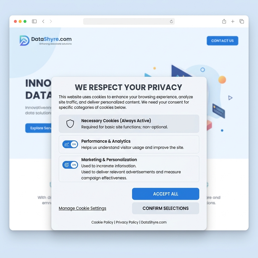 GDPR Cookie Consent Example 2