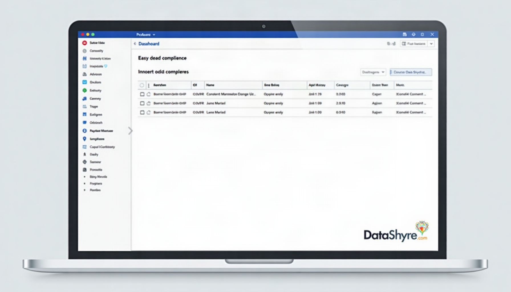 GDPR Consent Management Platform Dashboard