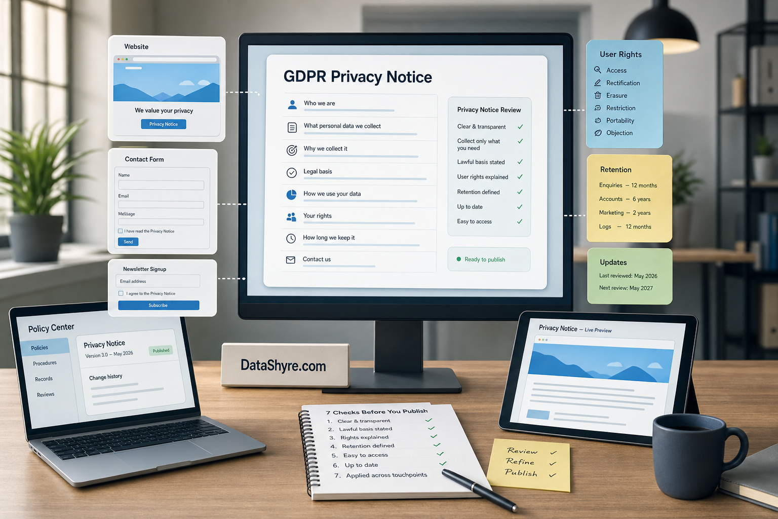 GDPR Compliant Privacy Notice in 2026: 7 Checks Before You Publish or Update It